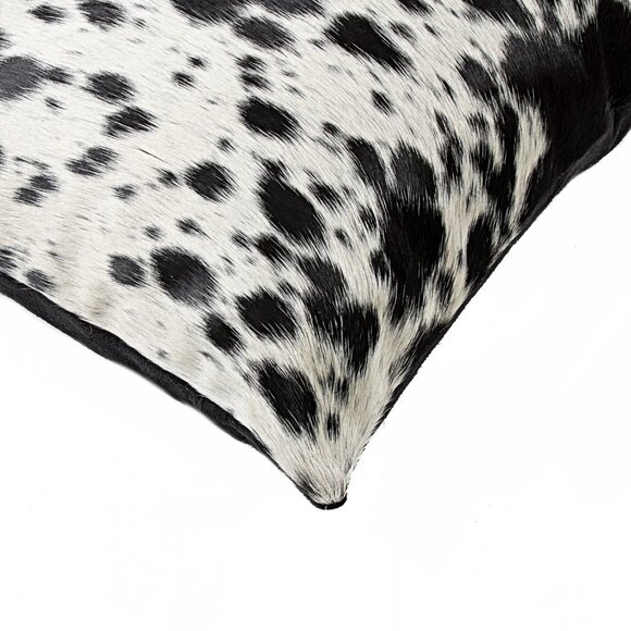 Natural Home Decor Torino Kobe Salt & Pepper Cowhide Pillow | 2-Piece | 18"x18" - Picture 3 of 3